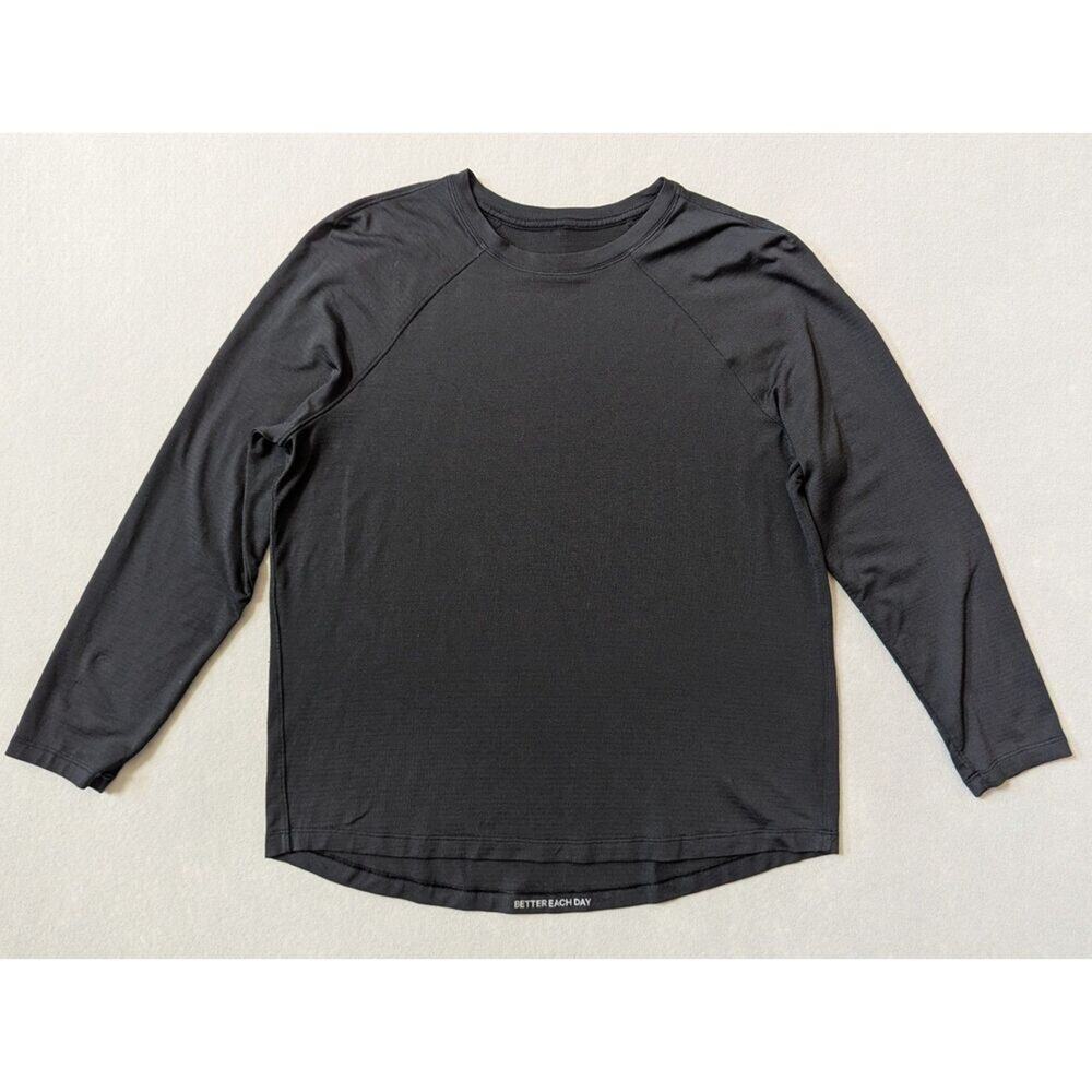 lululemon License to Train Classic-Fit Long-Sleeve Shirt Black Size 8*